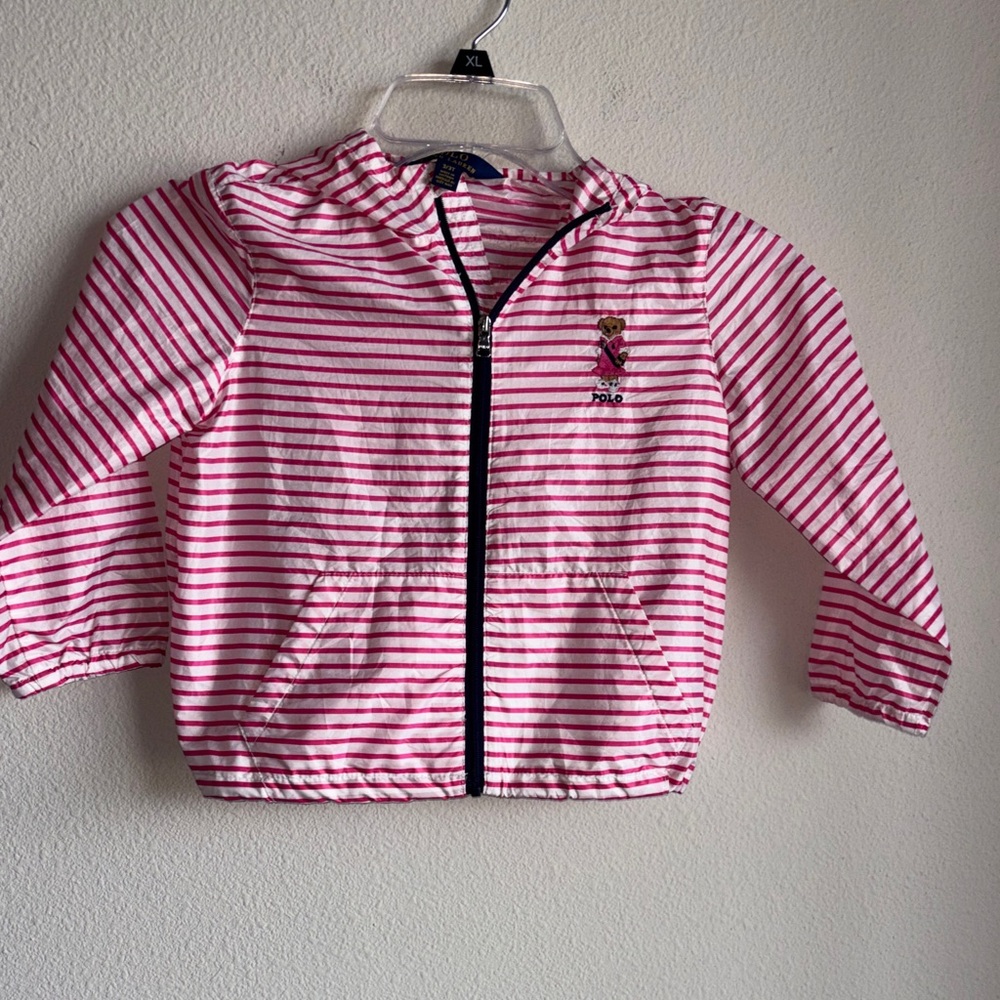 Polo Ralph Lauren Bear Striped Windbreaker size 3T - Picture 1 of 6